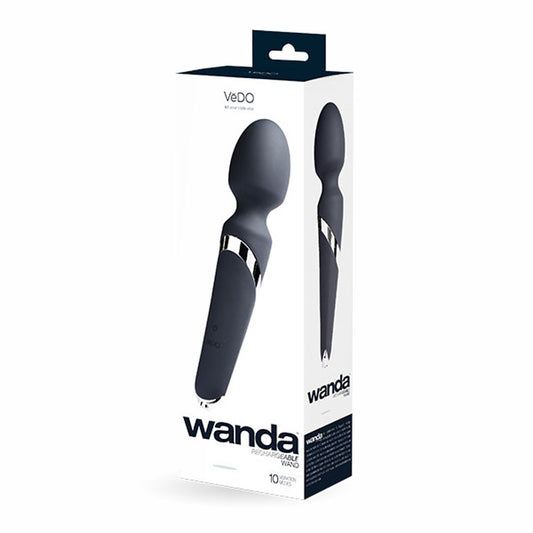 Wanda Rechargeable Wand - Just Black | 789185756949 | Available at EroticWarehouse.com