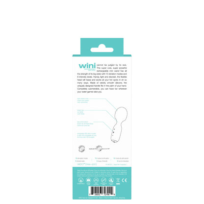 Wini Rechargeable Mini Wand - Turquoise | 716053727909 | Available at EroticWarehouse.com