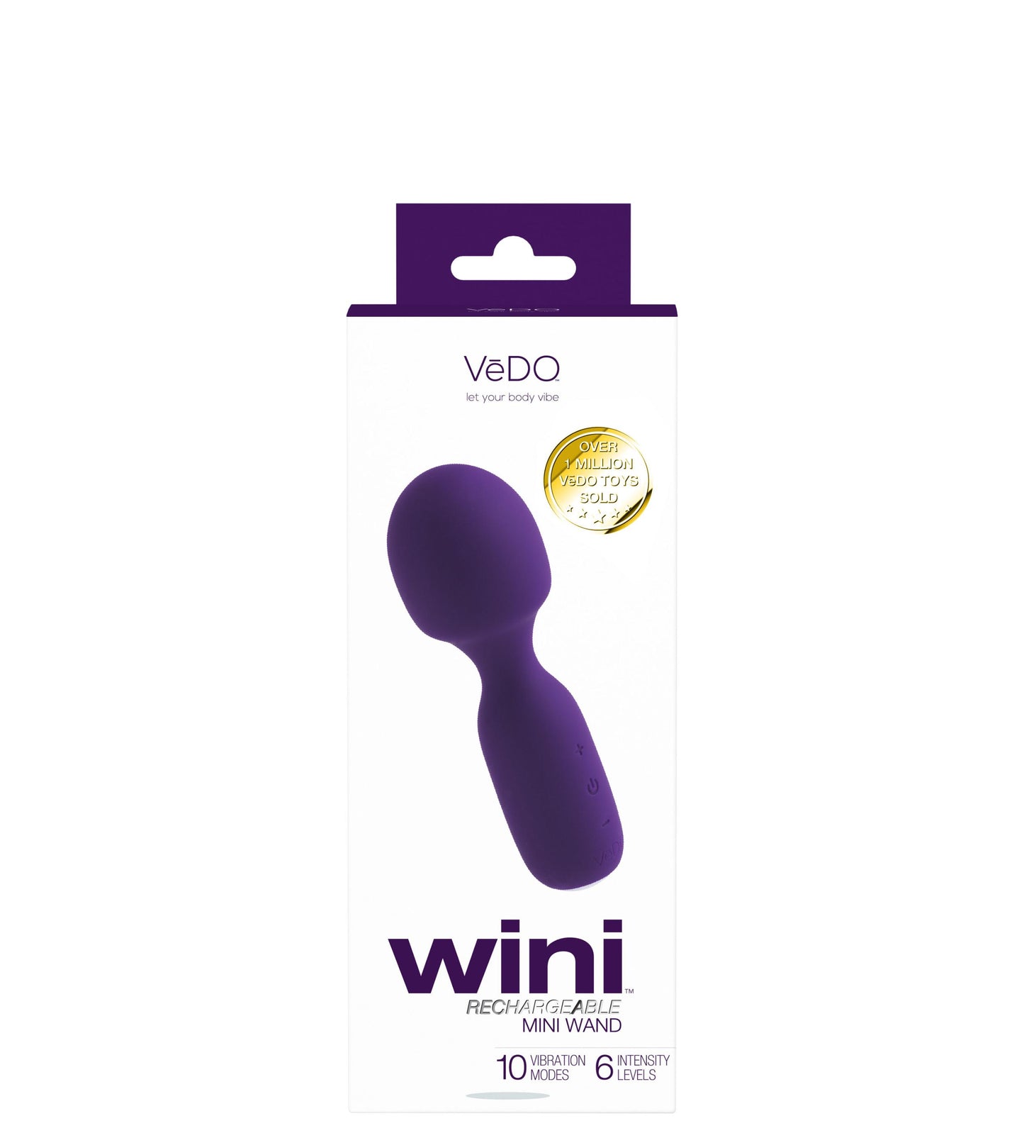 Wini Rechargeable Mini Wand - Purple | 716053727893 | Available at EroticWarehouse.com