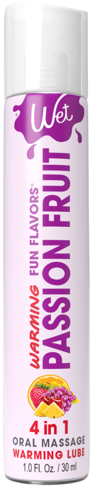Wet Warming Fun Flavors - Passion Fruit - 4 in 1 Lubricant 1 Oz | 716222204125 | Available at EroticWarehouse.com