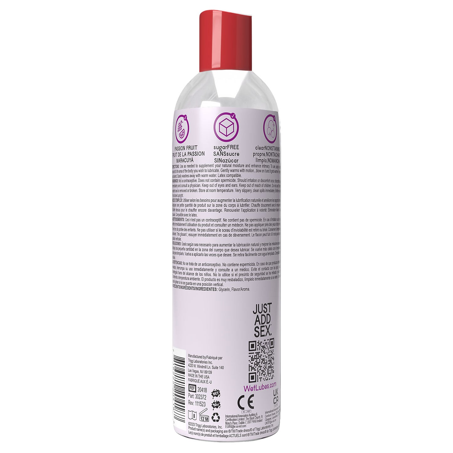 Wet Warming Fun Flavors - Passion Fruit - 4 in 1 Lubricant 4 Oz | 716222204187 | Available at EroticWarehouse.com