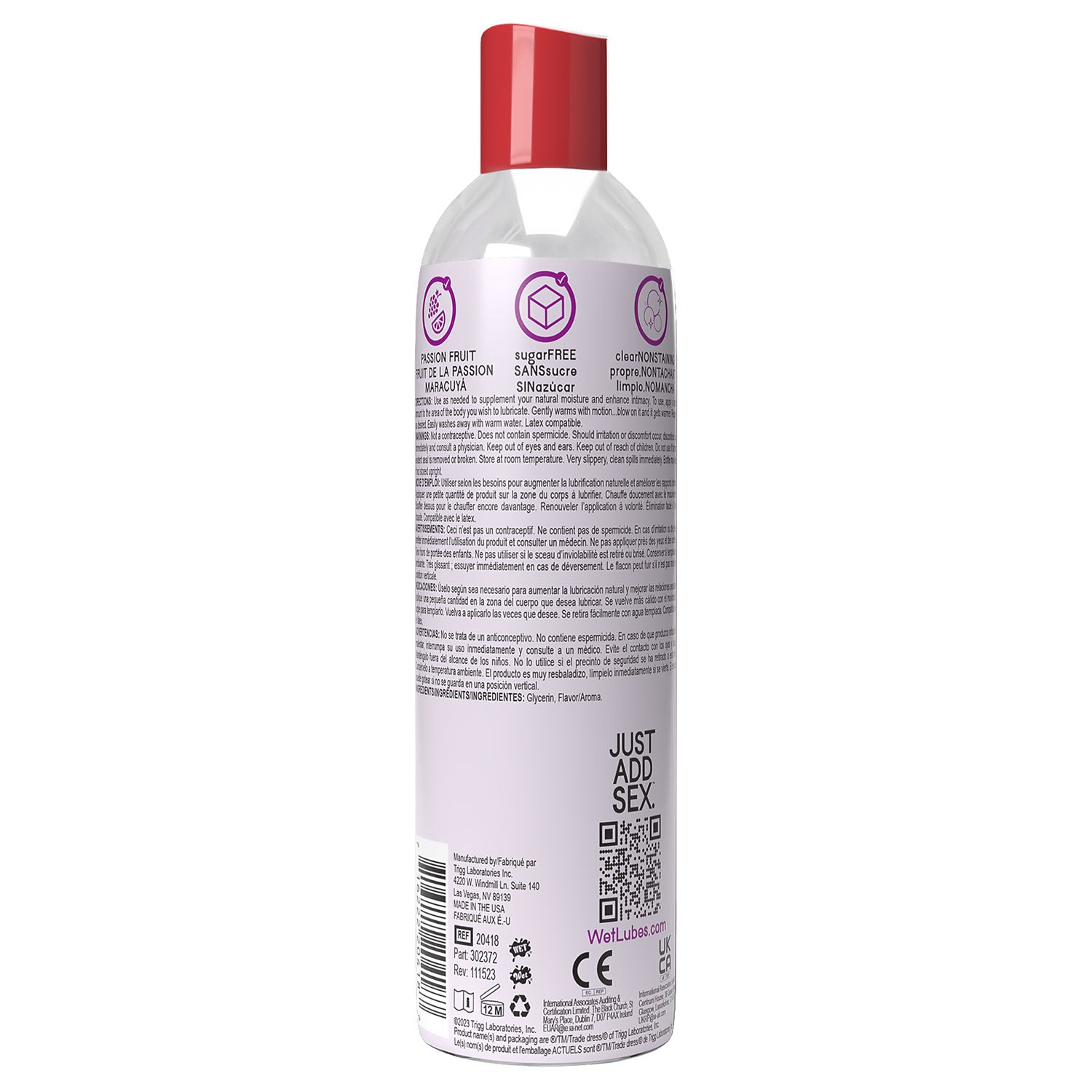 Wet Warming Fun Flavors - Passion Fruit - 4 in 1 Lubricant 4 Oz | 716222204187 | Available at EroticWarehouse.com