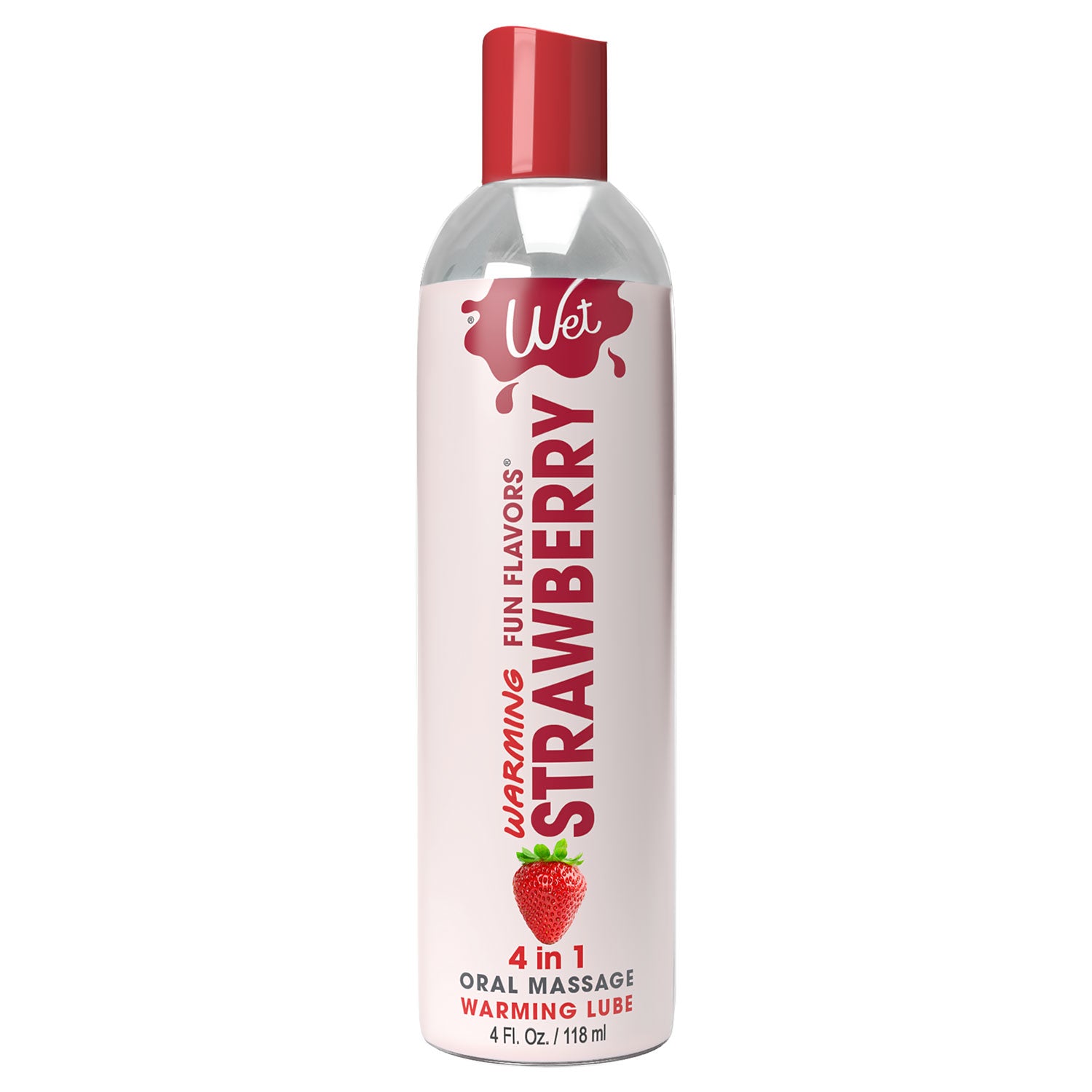 Wet Warming Fun Flavors - Strawberry - 4 in 1 Lubricant 4 Oz | 716222204248 | Available at EroticWarehouse.com