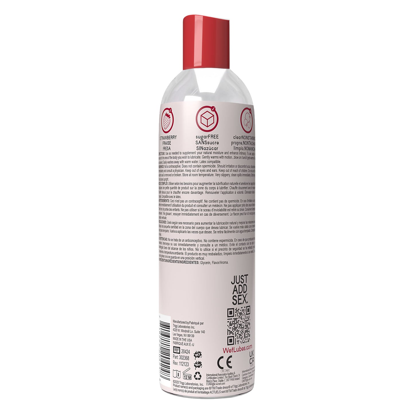 Wet Warming Fun Flavors - Strawberry - 4 in 1 Lubricant 4 Oz | 716222204248 | Available at EroticWarehouse.com