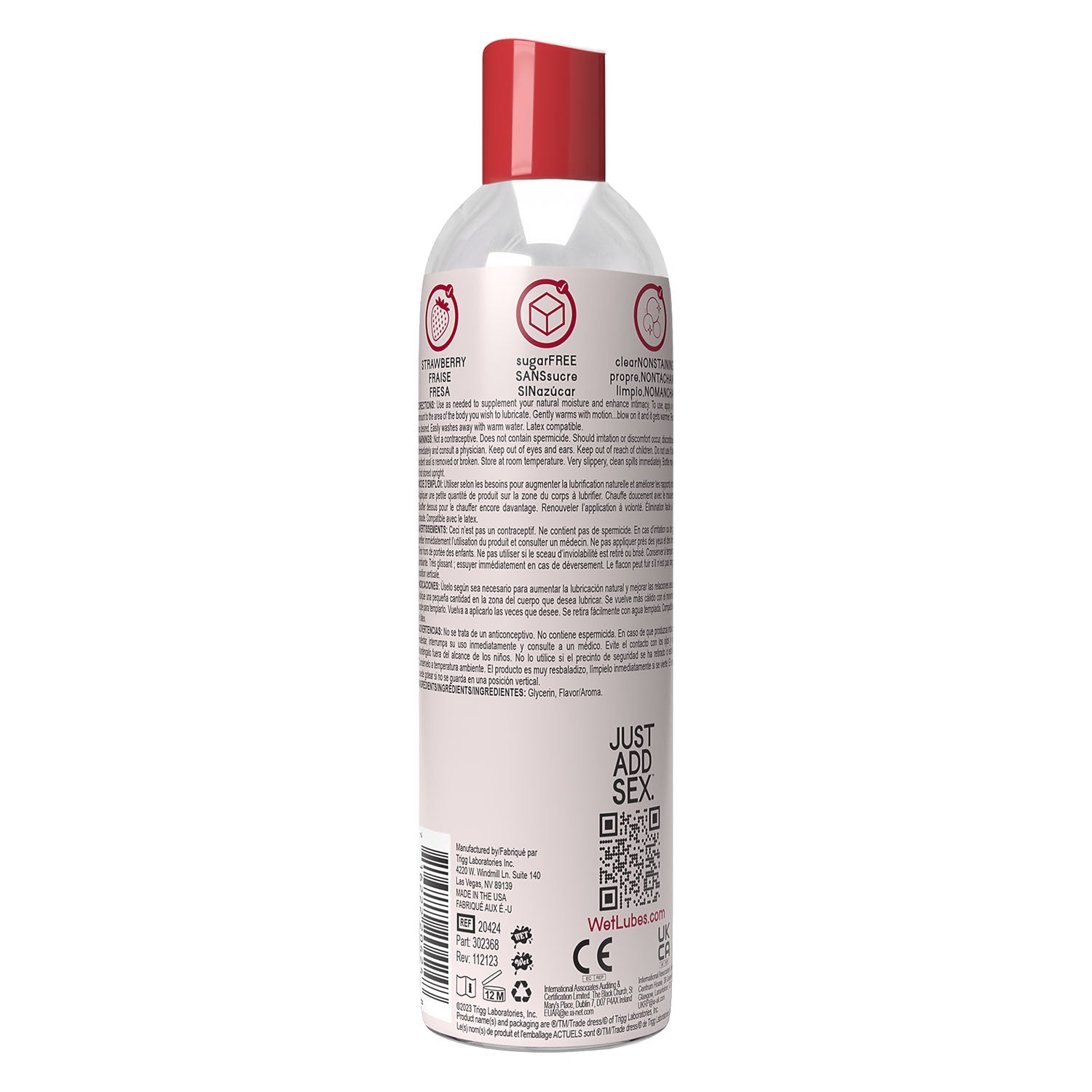 Wet Warming Fun Flavors - Strawberry - 4 in 1 Lubricant 4 Oz | 716222204248 | Available at EroticWarehouse.com