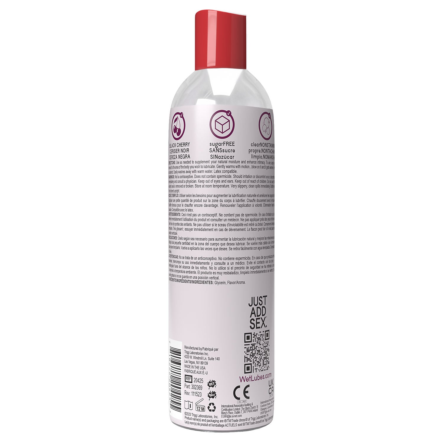 Wet Warming Fun Flavors - Black Cherry - 4 in 1 Lubricant 4 Oz | 716222204255 | Available at EroticWarehouse.com