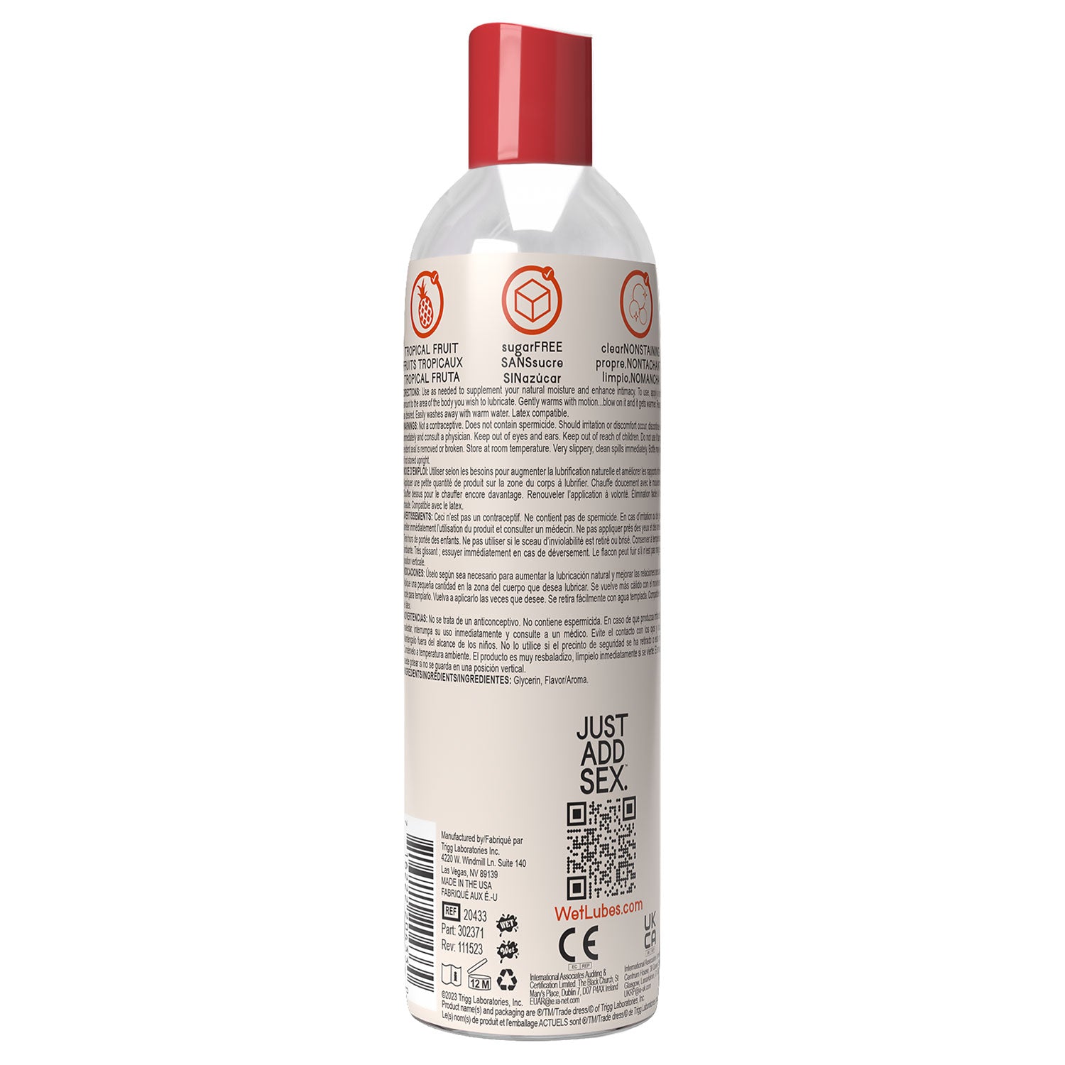 Wet Warming Fun Flavors - Tropical Fruit - 4 in 1 Lubricant 4 Oz | 716222204330 | Available at EroticWarehouse.com