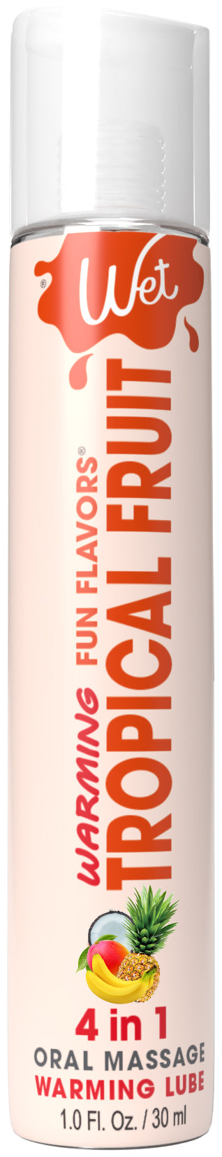 Wet Warming Fun Flavors - Tropical Fruit - 4 in 1 Lubricant 1 Oz | 716222204392 | Available at EroticWarehouse.com