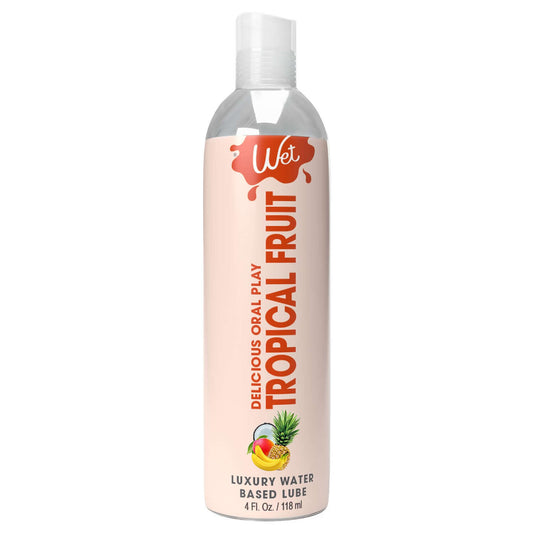 Wet Delicious Oral Play - Tropical Fruit - Waterbased Flavored Lubricant 4 Oz | 716222215176 | Available at EroticWarehouse.com
