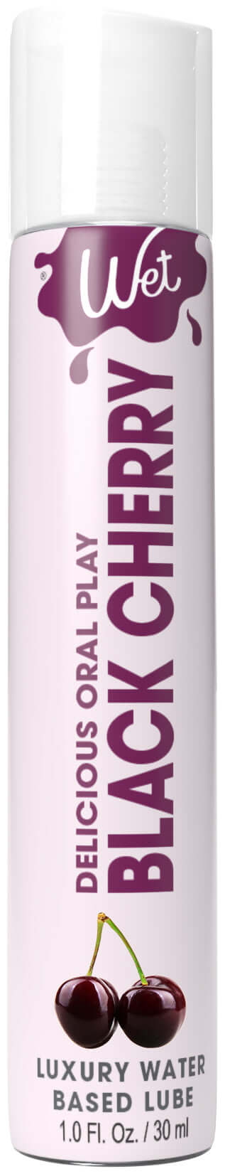 Wet Delicious Oral Play - Black Cherry - Waterbase Flavored Lubricant 1 Oz | 716222215275 | Available at EroticWarehouse.com
