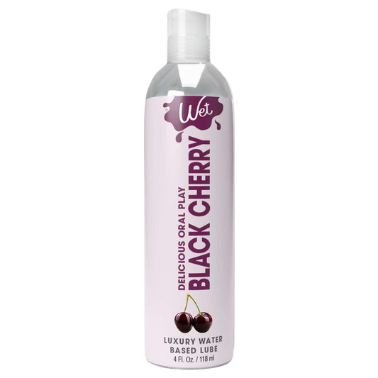 Wet Delicious Oral Play - Black Cherry - Waterbase Flavored Lubricant 4 Oz | 716222215282 | Available at EroticWarehouse.com