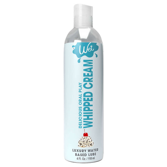 Wet Delicious Oral Play - Whipped Cream - Waterbased Flavored Lubricant 4 Oz | 716222215695 | Available at EroticWarehouse.com