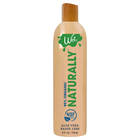 Wet 95% Organic Naturally - Aloe Based Lubricant 4 Oz | 716222264259 | Available at EroticWarehouse.com