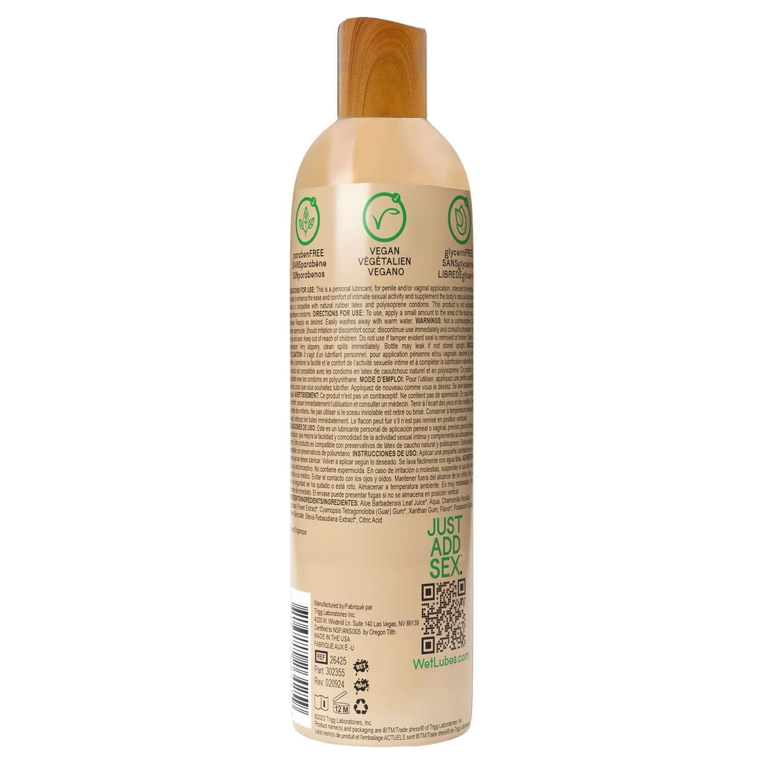 Wet 95% Organic Naturally - Aloe Based Lubricant 4 Oz | 716222264259 | Available at EroticWarehouse.com