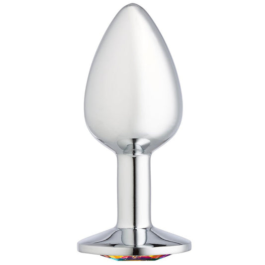 Cloud 9 Novelties Gems Silver Chromed Anal Plug - Small | 853545008099 | Available at EroticWarehouse.com