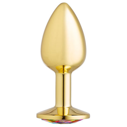 Cloud 9 Novelties Anal Gems Jeweled Gold Chromed Anal Plug - Small | 853545008167 | Available at EroticWarehouse.com