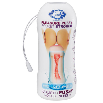 Pleasure Pussy Pocket Stroker Water Activated - Flesh | 853545008945 | Available at EroticWarehouse.com