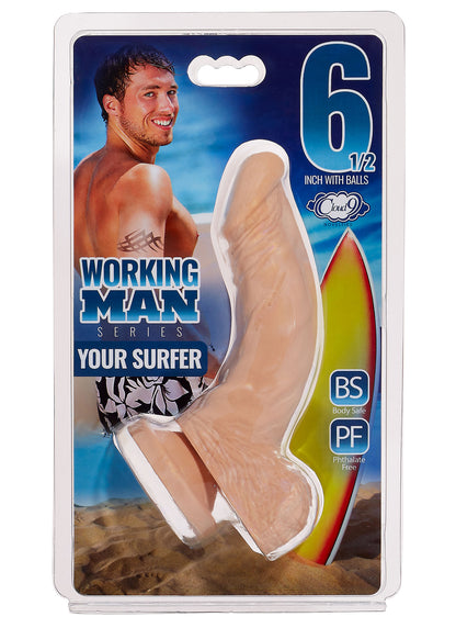 Cloud 9 Working Man 6.5 Inch With Balls - Your Surfer - Light | 850013016891 | Available at EroticWarehouse.com