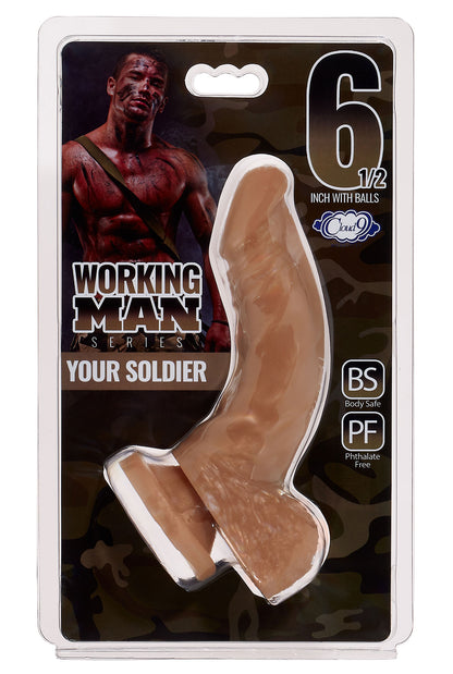 Cloud 9 Working Man 6.5 Inch With Balls - Your Soldier - Tan | 850013016907 | Available at EroticWarehouse.com