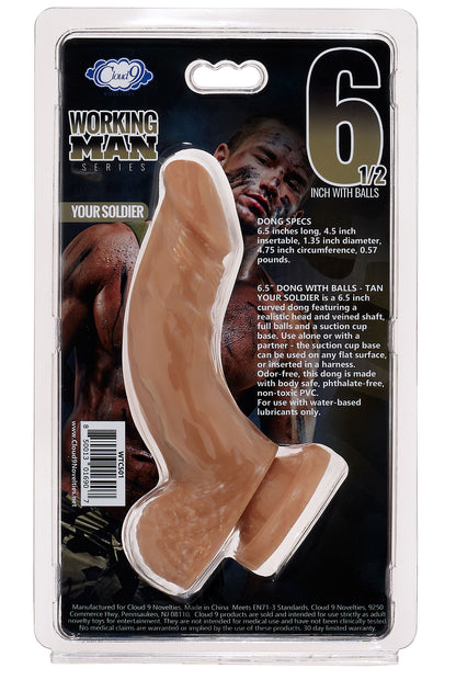 Cloud 9 Working Man 6.5 Inch With Balls - Your Soldier - Tan | 850013016907 | Available at EroticWarehouse.com