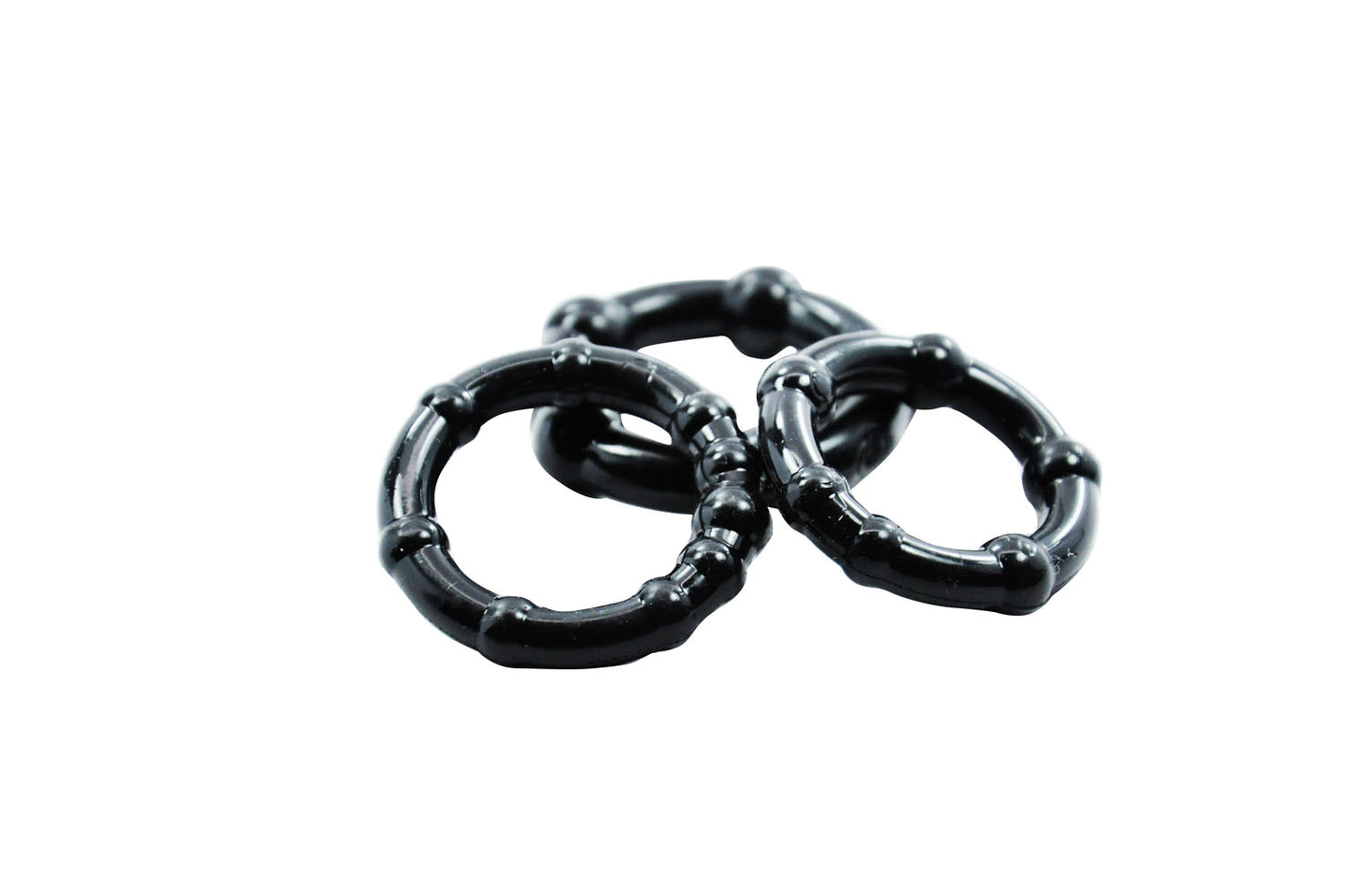 Cockring Combo Beaded - Black | 635346638411 | Available at EroticWarehouse.com