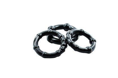 Cockring Combo Beaded - Black | 635346638411 | Available at EroticWarehouse.com