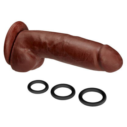 8" Dual Density Real Touch Thick With Realistic Painted Veins and Balls - Brown | 853545008310 | Available at EroticWarehouse.com