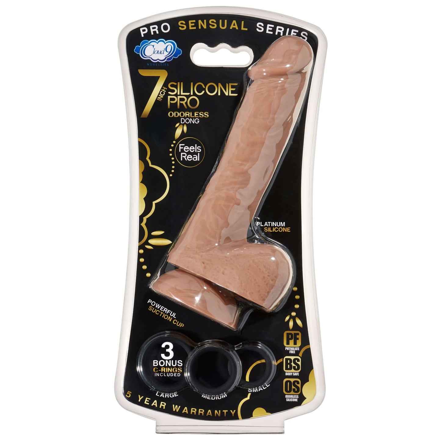 7 Inch Silicone Pro Odorless Dong - Tan | 635346834417 | Available at EroticWarehouse.com
