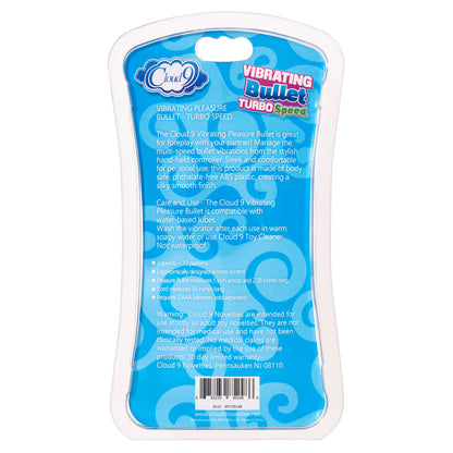 Cloud 9 3 Speed Bullet With Remote - Blue | 685239852486 | Available at EroticWarehouse.com