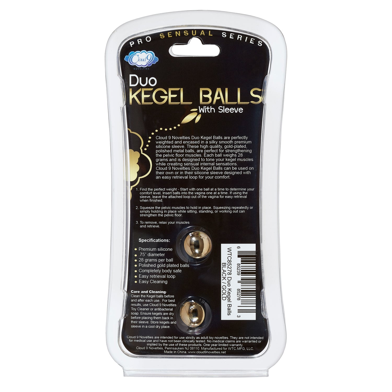 Duo Kegel Balls Black | 685239852783 | Available at EroticWarehouse.com