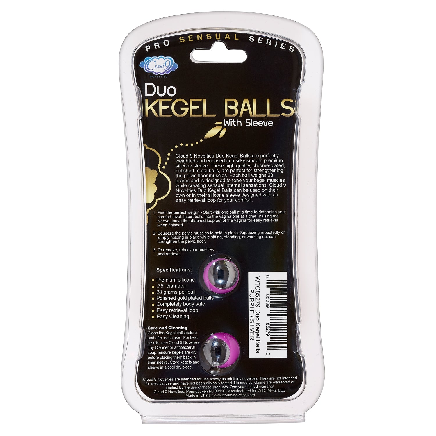 Duo Kegel Balls Purple | 685239852790 | Available at EroticWarehouse.com