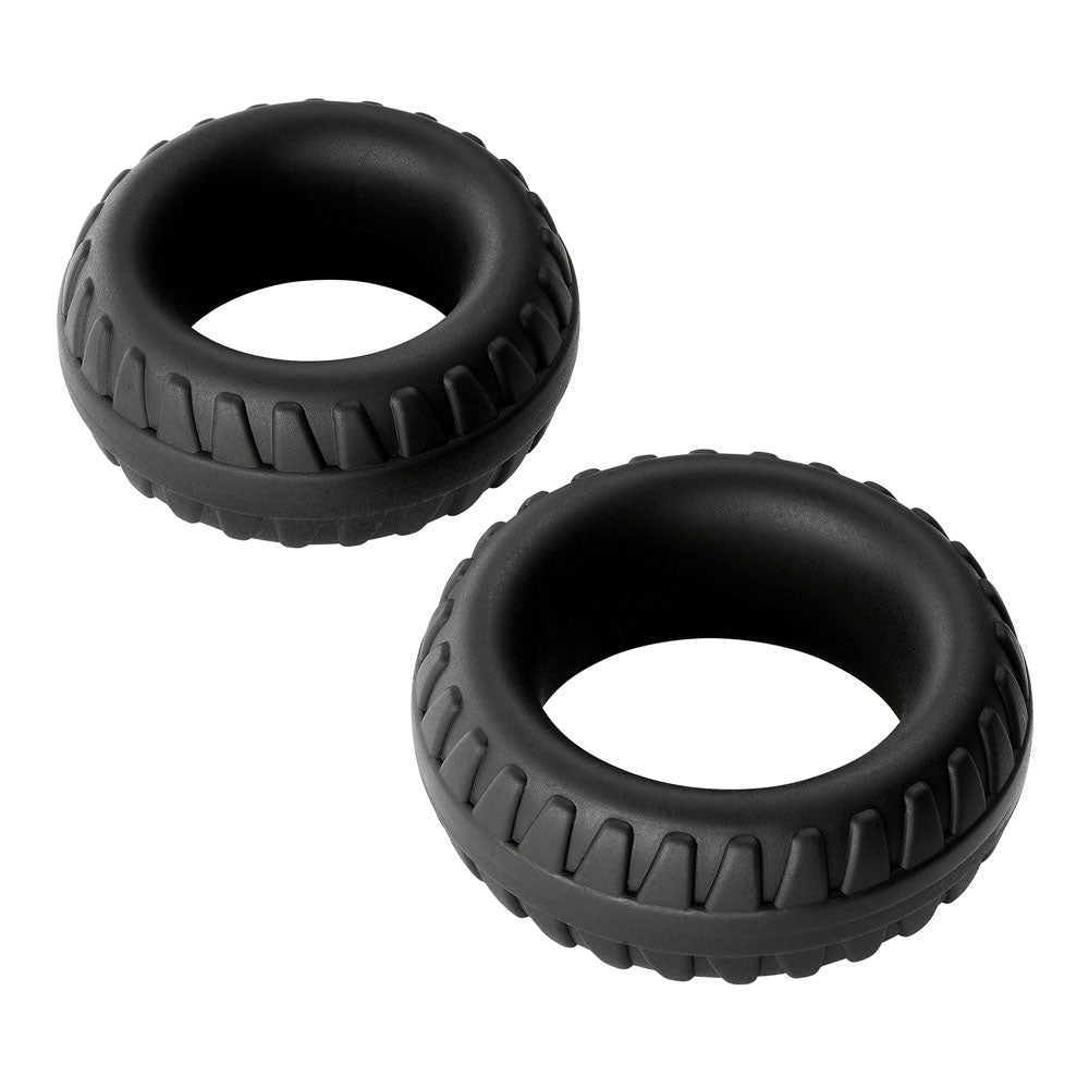 Cloud 9 Pro Rings Liquid Silicone Tires 2 Pack - Black | 853545008969 | Available at EroticWarehouse.com