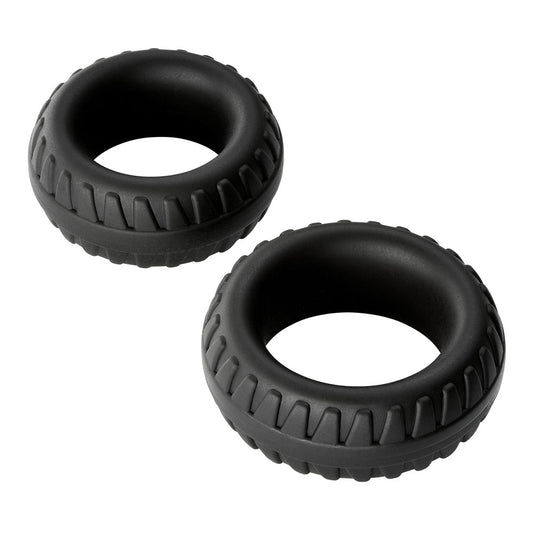 Cloud 9 Pro Rings Liquid Silicone Tires 2 Pack - Black | 853545008969 | Available at EroticWarehouse.com
