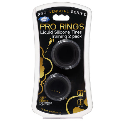 Cloud 9 Pro Rings Liquid Silicone Tires 2 Pack - Black | 853545008969 | Available at EroticWarehouse.com