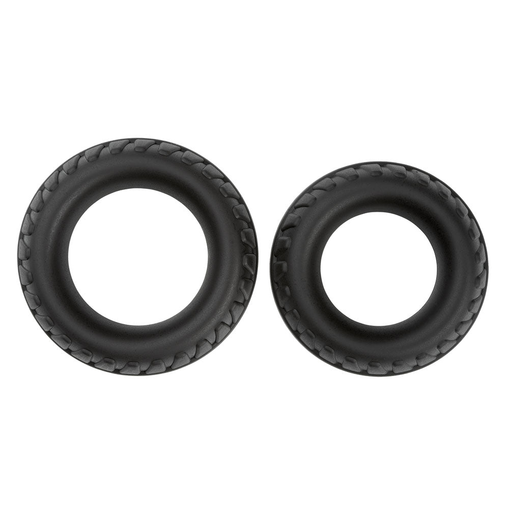 Cloud 9 Pro Rings Liquid Silicone Tires 2 Pack - Black | 853545008969 | Available at EroticWarehouse.com