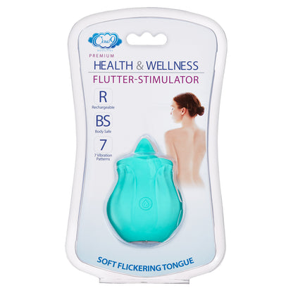 Health and Wellness Flutter Oral Tongue Stimulator Teal | 850013016075 | Available at EroticWarehouse.com
