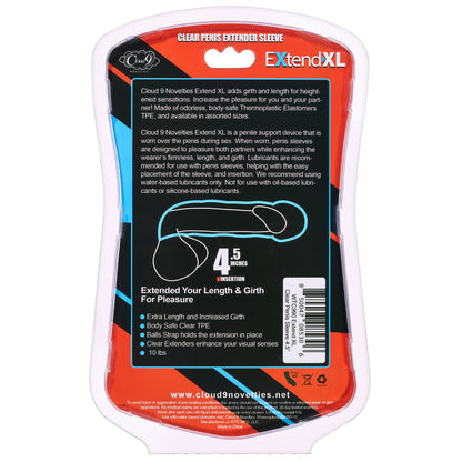 Extend XL Penis Sleeve 4.5" - Clear | 850047085306 | Available at EroticWarehouse.com