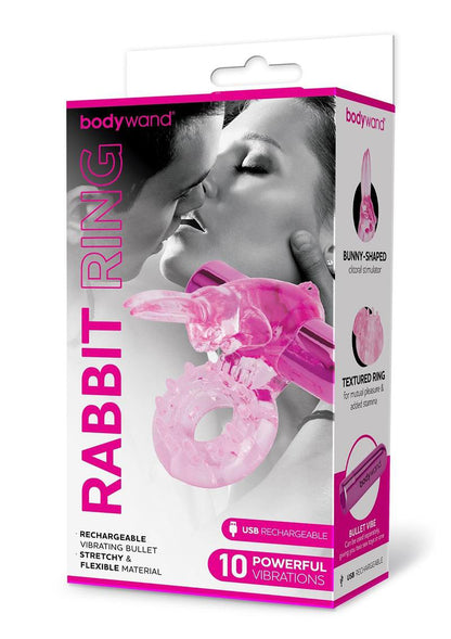 Bodywand Rechargeable Rabbit Ring - Pink | 848416013265 | Available at EroticWarehouse.com