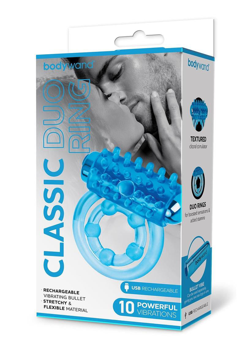 Bodywand Rechargeable Classic Duo Ring - Blue | 848416013302 | Available at EroticWarehouse.com