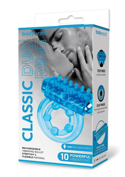 Bodywand Rechargeable Classic Duo Ring - Blue | 848416013302 | Available at EroticWarehouse.com