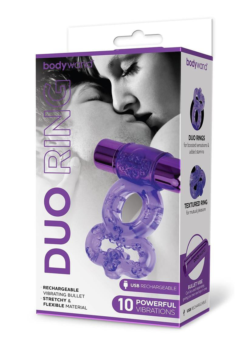 Bodywand Rechargeable Duo Ring - Purple | 848416013326 | Available at EroticWarehouse.com