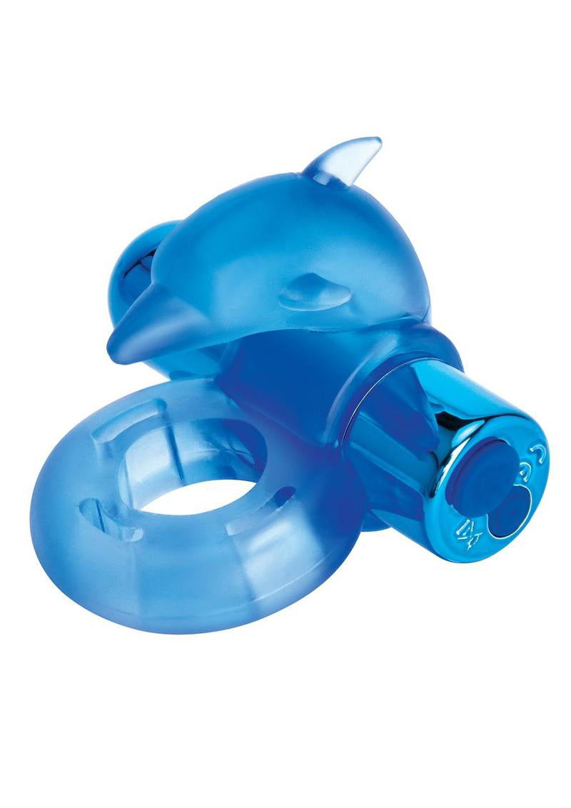 Bodywand Rechargeable Dancing Dolphin Ring - Blue | 848416013333 | Available at EroticWarehouse.com