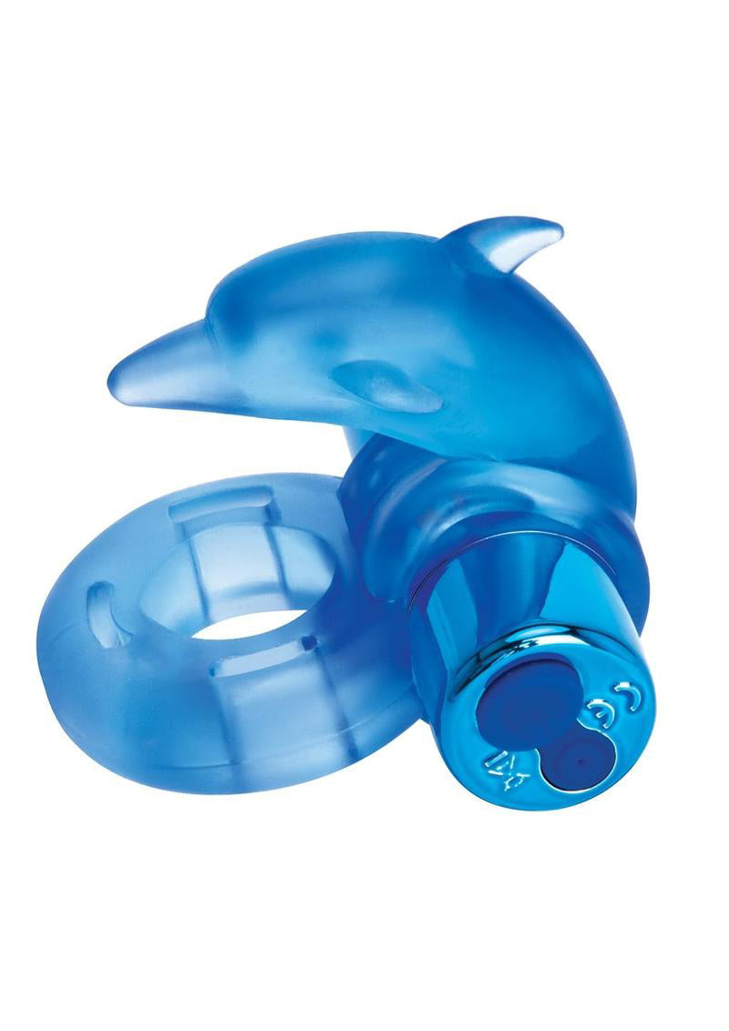 Bodywand Rechargeable Dancing Dolphin Ring - Blue | 848416013333 | Available at EroticWarehouse.com