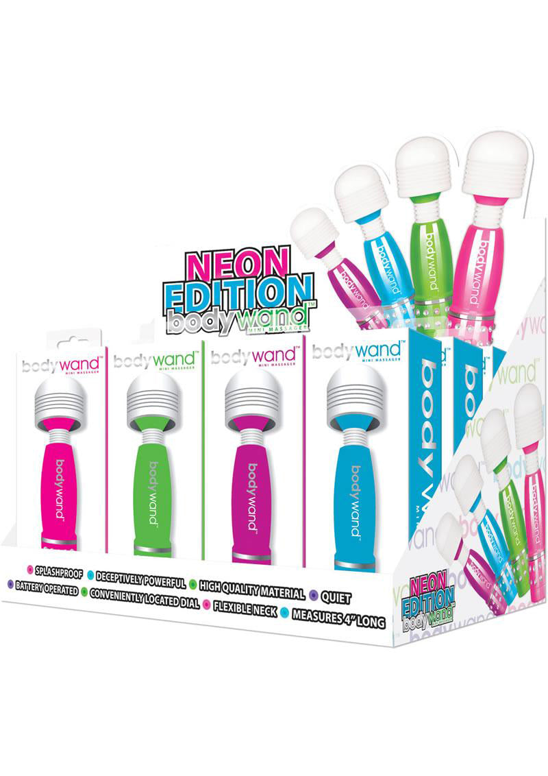 Bodywand Mini Neon Edition - 12 Pc Display | 726633975590 | Available at EroticWarehouse.com
