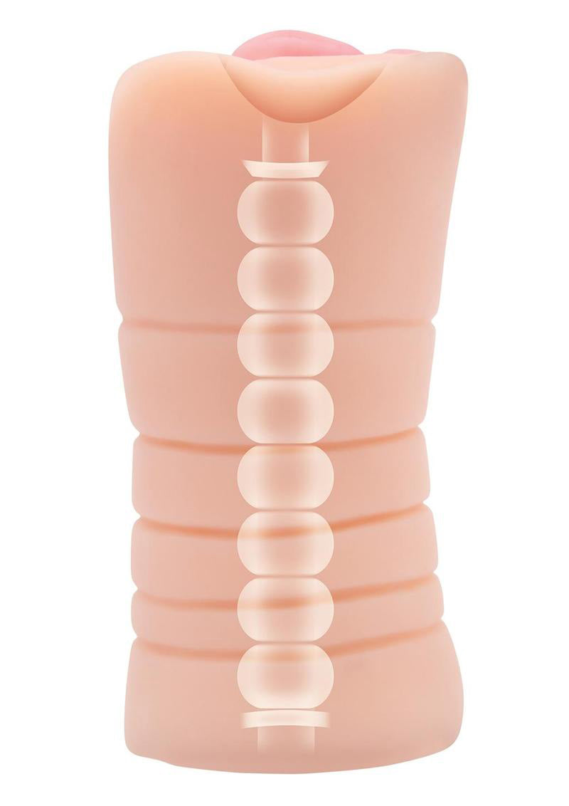 Stroke Off Vibrating Pussy Stroker - Light | 848416013005 | Available at EroticWarehouse.com
