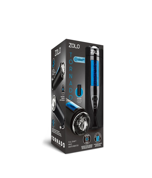 Zolo Tornado Rechargeable Masturbator - Black | 848416005550 | Available at EroticWarehouse.com