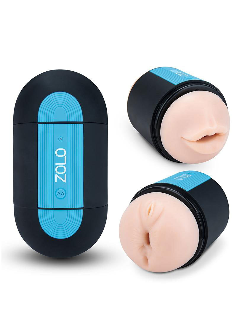 Zolo Pleasure Pill Mouth And Ass Style Vibrating Stroker | 848416006250 | Available at EroticWarehouse.com