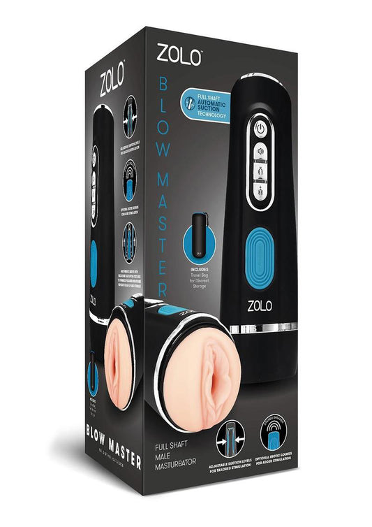 Zolo Blow Master - Pussy Stroker - Black | 848416009398 | Available at EroticWarehouse.com