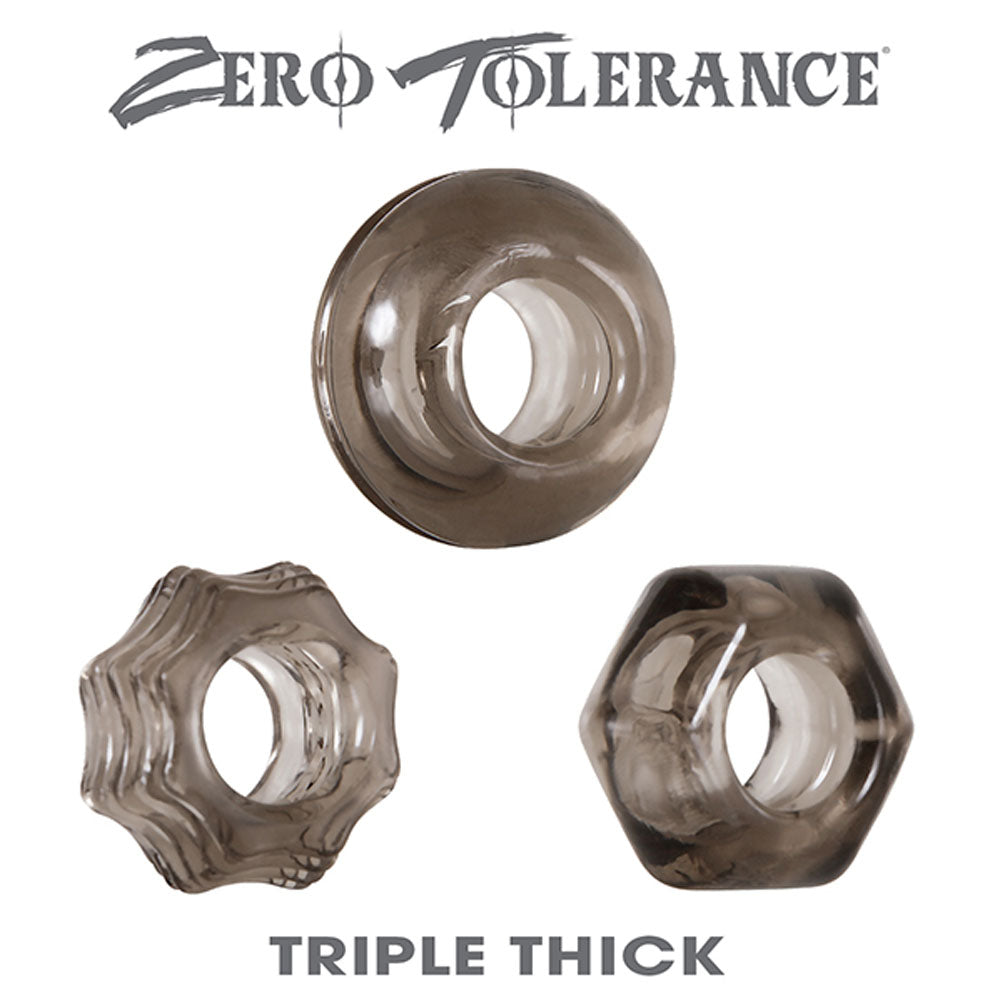 Triple Thick Cockrings | 844477013237 | Available at EroticWarehouse.com
