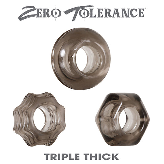 Triple Thick Cockrings | 844477013237 | Available at EroticWarehouse.com